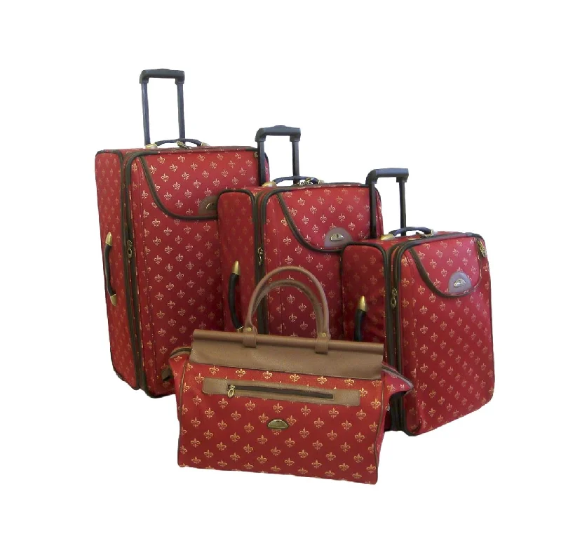 Travel - Size Toiletry Bottles with Leak - Proof Caps in ClearAmerican Flyer Lyon 4-Piece Luggage Set