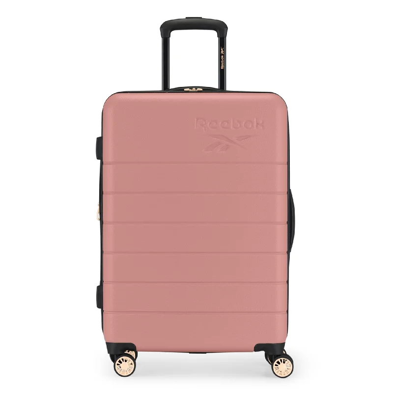 Adjustable Luggage Straps in Pink with Reflective Stripes for Night TravelReebok Captain 24in ABS/PC