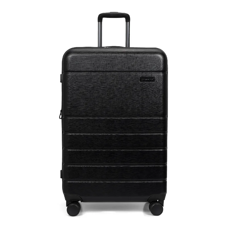 Compression Packing Cubes in Black and White for Saving Luggage SpaceChamps Linen Collection 28in Hard Shell