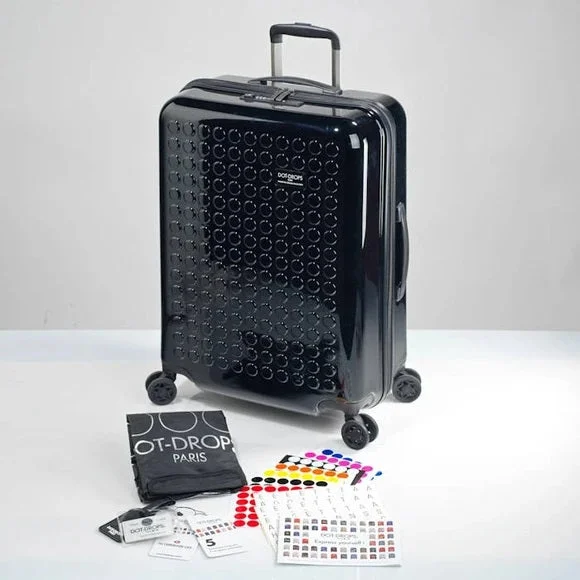 Travel Shoe Bags in Polyester with Ventilation Holes in KhakiDot-Drops Paris Chapter 2 Carry-On Upright Spinner Luggage