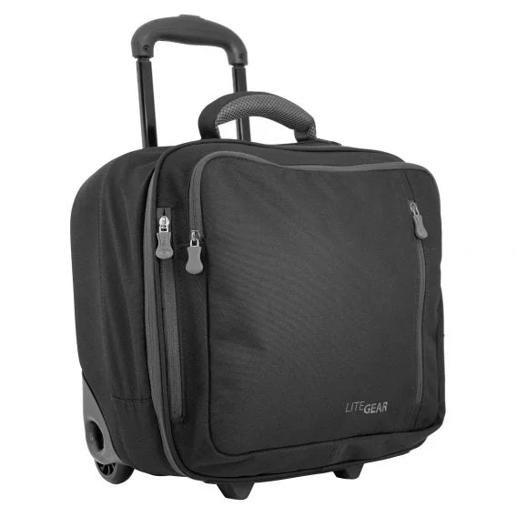 Travel Bag ID Card Holders in Clear Vinyl with LanyardsLiteGear- Hybrid 2-Wheeled Softside Underseater- $99.95