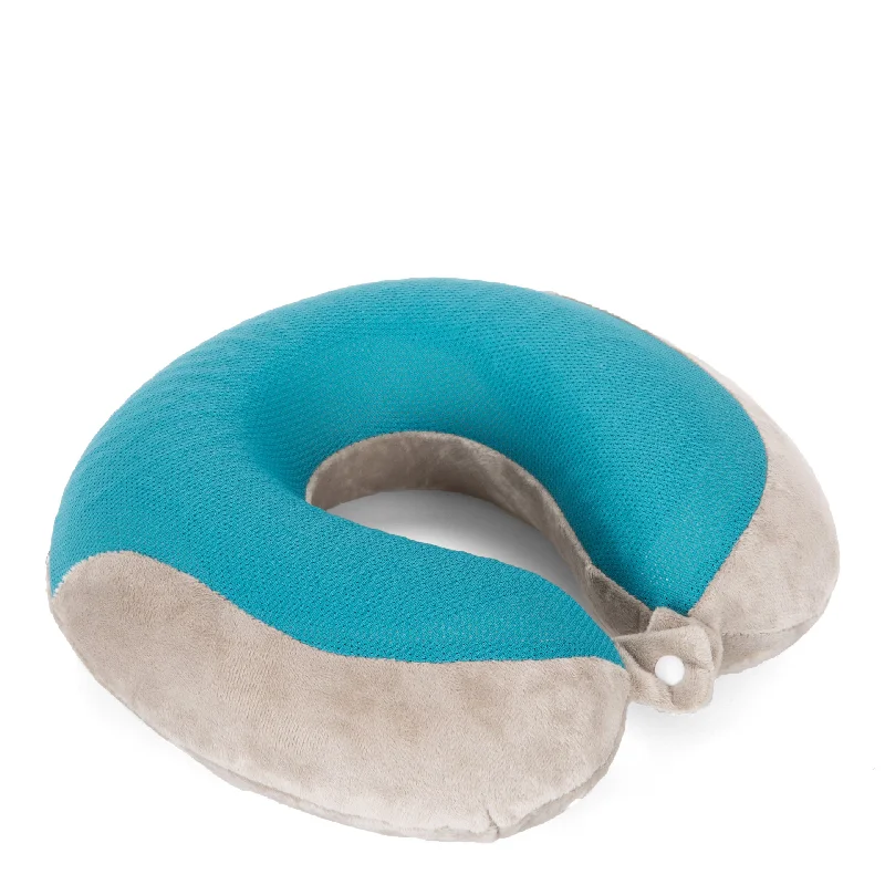 Travel Neck Pillow Covers in Soft Fleece in Gray for ComfortMemory Foam Travel Pillow