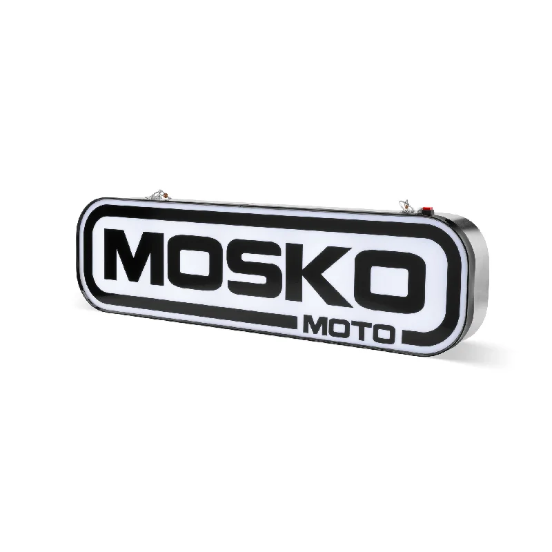 Leather - Trimmed Travel Laptop Sleeves in Burgundy for ProtectionMosko Moto Illuminated Shop Sign