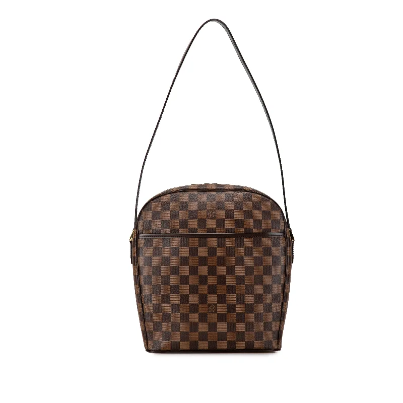 Women's Large Leather Shoulder Bag in Brown with Multiple Compartments for WorkBrown Louis Vuitton Damier Ebene Ipanema GM Shoulder Bag