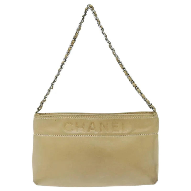 Lace - Trimmed Satin Clutch in Ivory for Garden WeddingsChanel Chanel  Leather Clutch Bag (Pre-Owned)