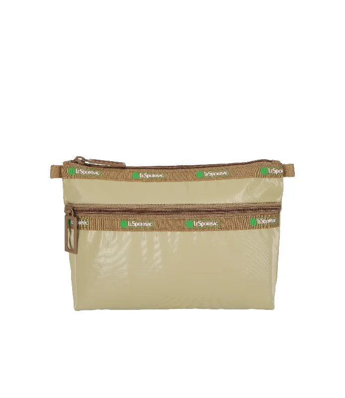 Women's Lizard - Print Clutch in Brown for a Chic LookCosmetic Clutch