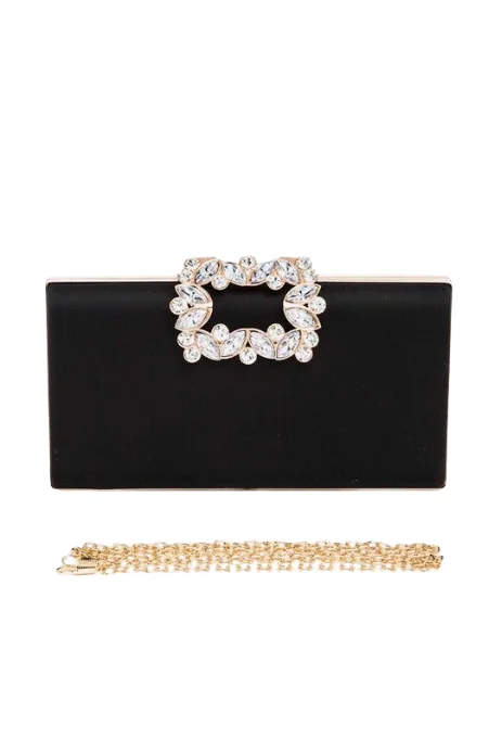 Large Sequin Clutch in Gold for Red - Carpet EventsCrystal Buckle Metallic Box Clutch Bag