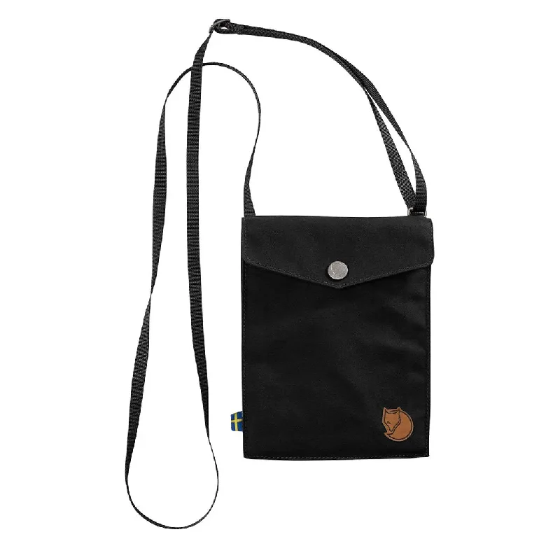 Women's Waterproof Nylon Shoulder Bag in Green for HikingFjallraven Pocket Shoulder Bag Black