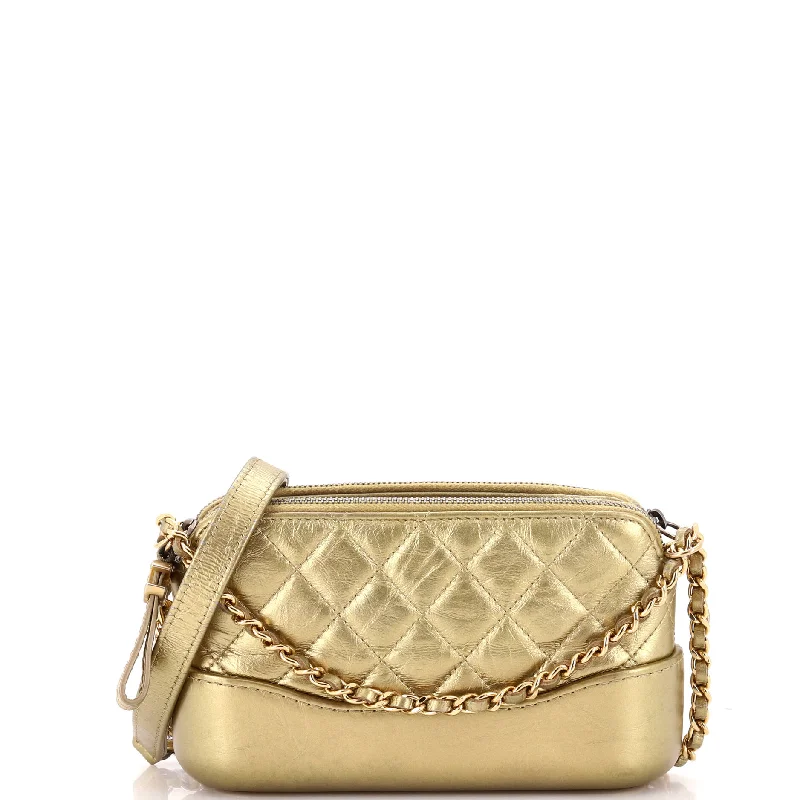 Snake - Skin Effect Clutch in Green for Exotic PartiesGabrielle Double Zip Clutch with Chain Quilted Aged Calfskin