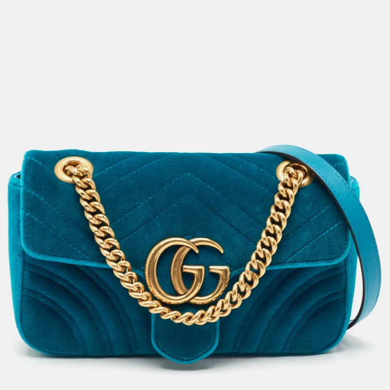 Large Sequin Clutch in Gold for Red - Carpet EventsGucci Green Matelassé Velvet Mini Gg Marmont Shoulder Bag