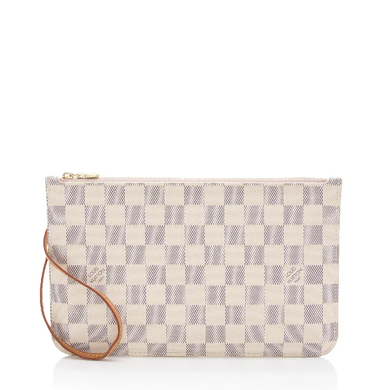 Women's Faux Fur Clutch in White for Winter BallsLouis Vuitton Damier Azur Neverfull MM Pochette