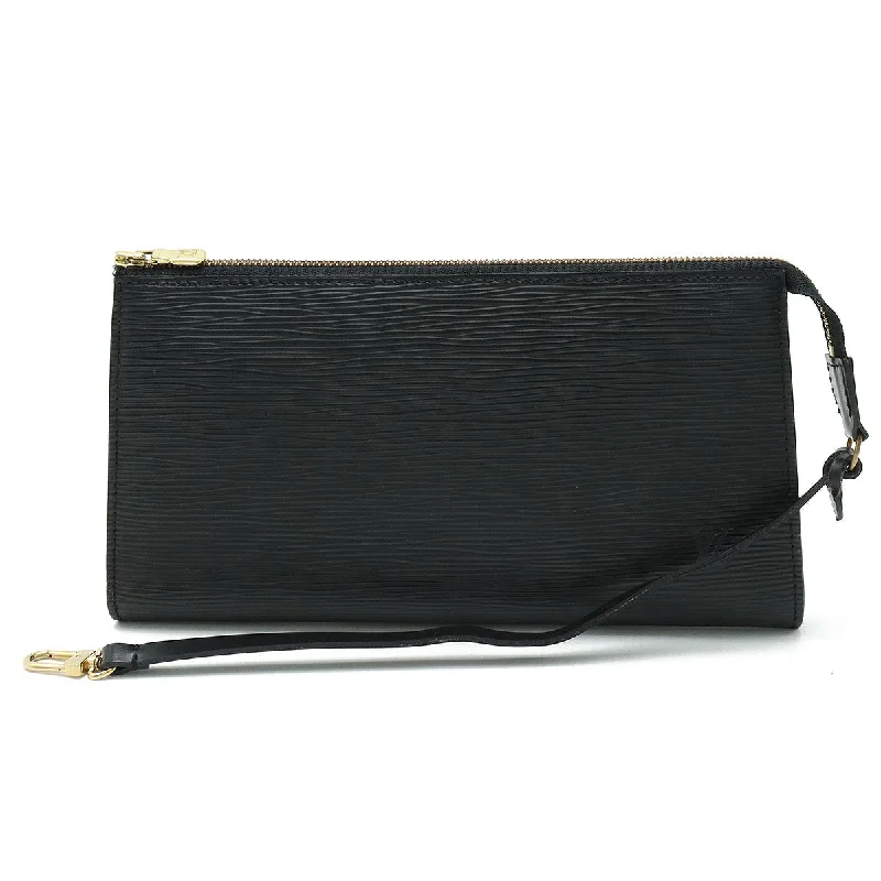 Snake - Skin Effect Clutch in Green for Exotic PartiesLouis Vuitton Epi Leather Pochette Accessoire Black