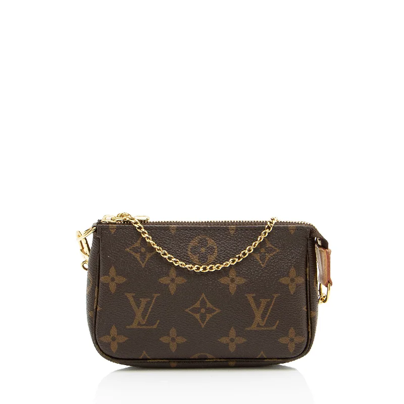 Women's Faux Fur Clutch in White for Winter BallsLouis Vuitton Monogram Canvas Mini Pochette Accessoires