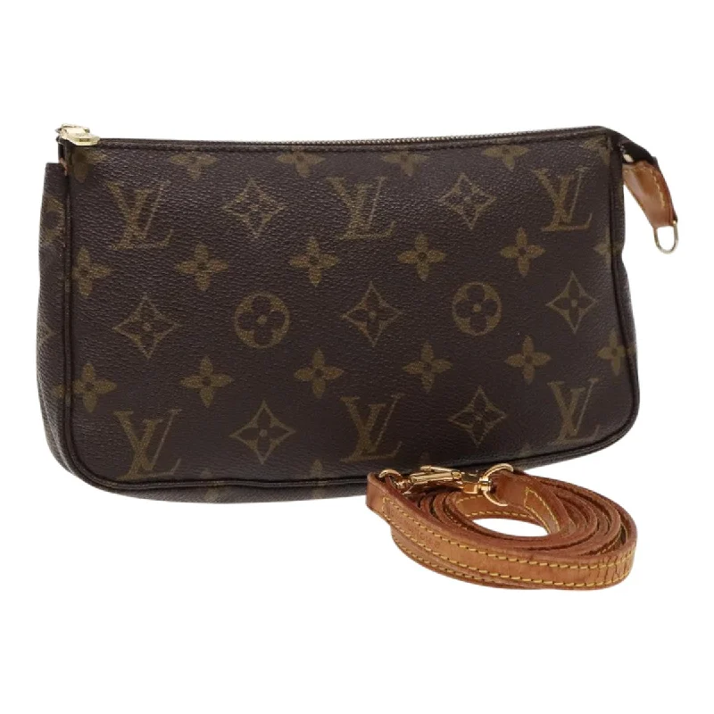 Women's Monogrammed Leather Clutch in Tan for Personalized StyleLouis Vuitton Pochette Accessoire  Canvas Clutch Bag (Pre-Owned)