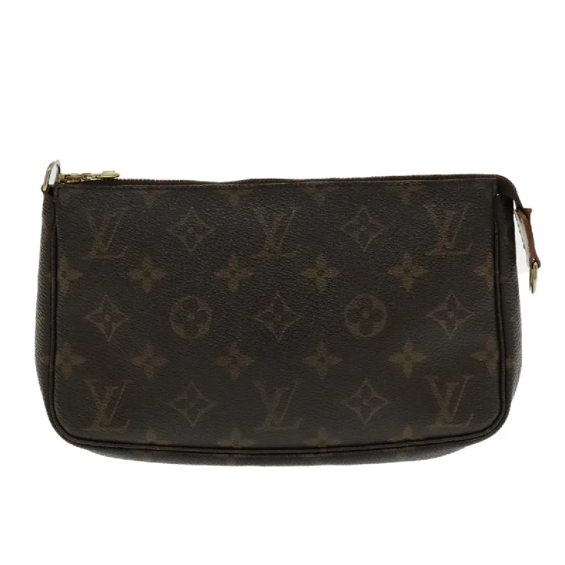 Snake - Skin Effect Clutch in Green for Exotic PartiesLouis Vuitton Pochette Accessoire  Canvas Clutch Bag (Pre-Owned)