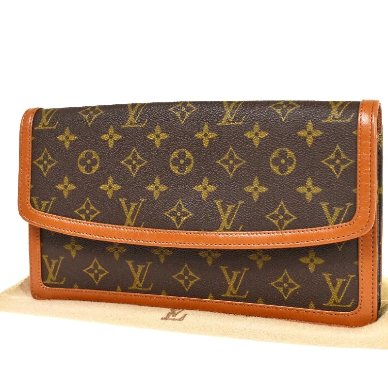 Women's Lizard - Print Clutch in Brown for a Chic LookLouis Vuitton Pochette  Canvas Clutch Bag (Pre-Owned)