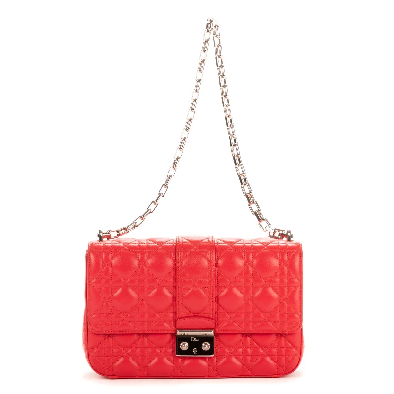 Printed Silk Shoulder Bag in Red for a Pop of ColorMiss Dior