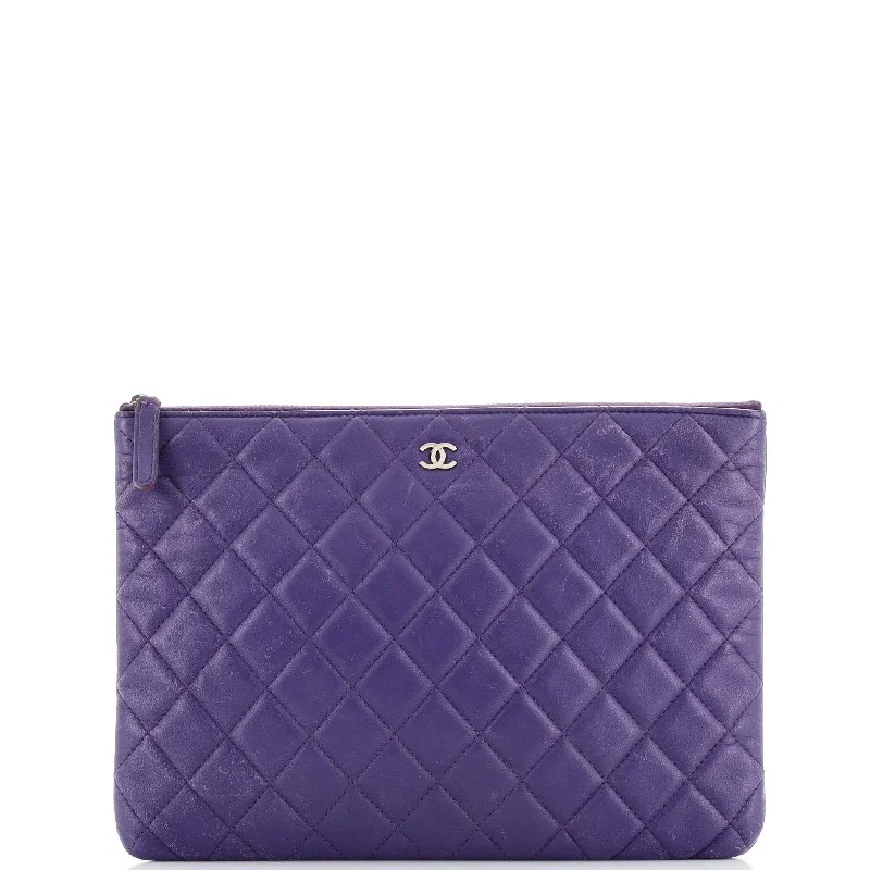 Bejeweled Clutch in Purple for Opera PerformancesO Case Clutch Quilted Lambskin Medium