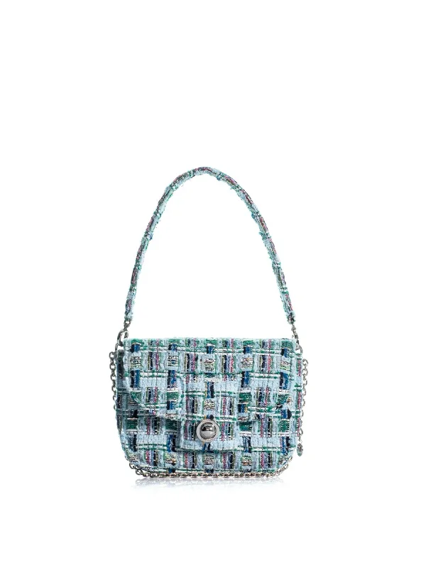 Pvc Shoulder Bag in Clear with Glitter for a Fun and Modern LookThe Melody Maxi