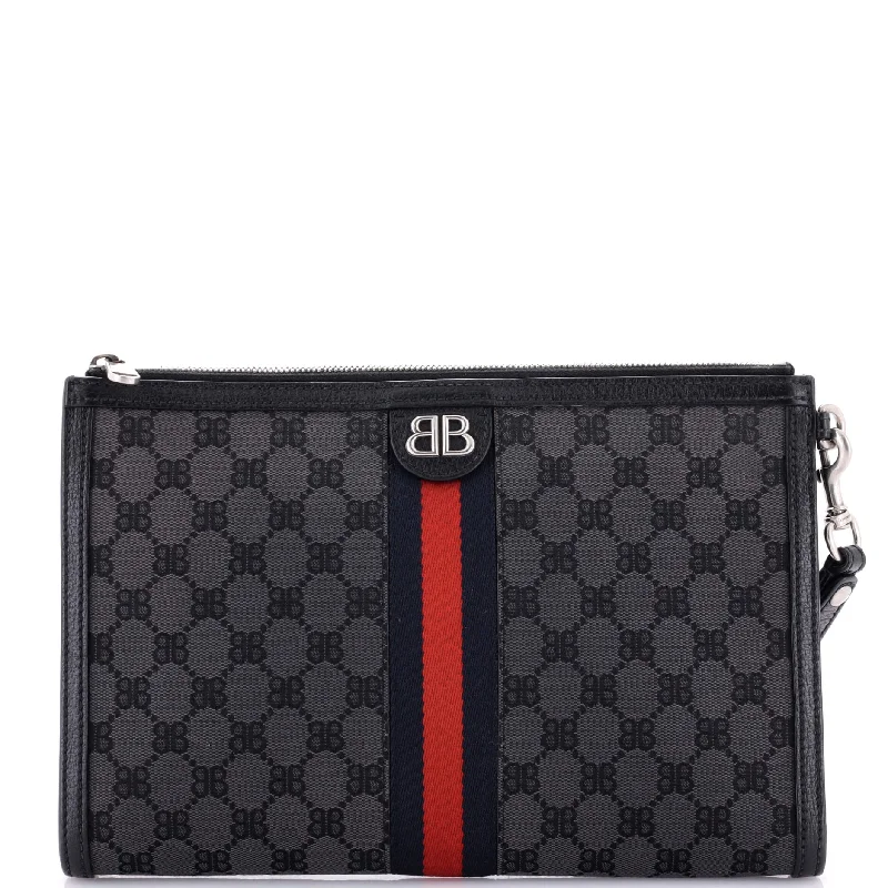 Quilted Leather Evening Bag in Gray for Sophisticated Eventsx Gucci The Hacker Project Web Wristlet Clutch BB Canvas