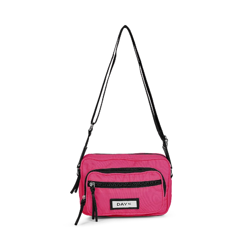 Women's Mini Crossbody Bag in Pink Velvet with Rhinestone Accents for Girls' Nights OutSmall Nylon Crossbody Shoulder Bag