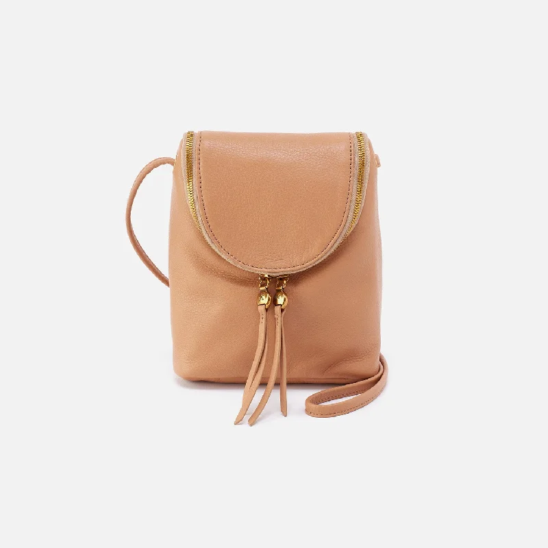 Large Faux Leather Crossbody Bag in Brown with Tassel Details for Casual TravelFern Crossbody In Pebbled Leather - Sandstorm