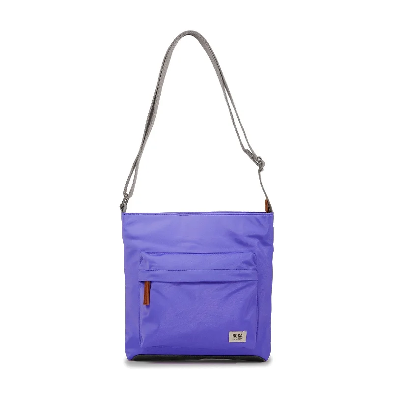 Women's Crossbody Bag with Magnetic Closure in White for Quick AccessKennington B Simple Purple Recycled Nylon