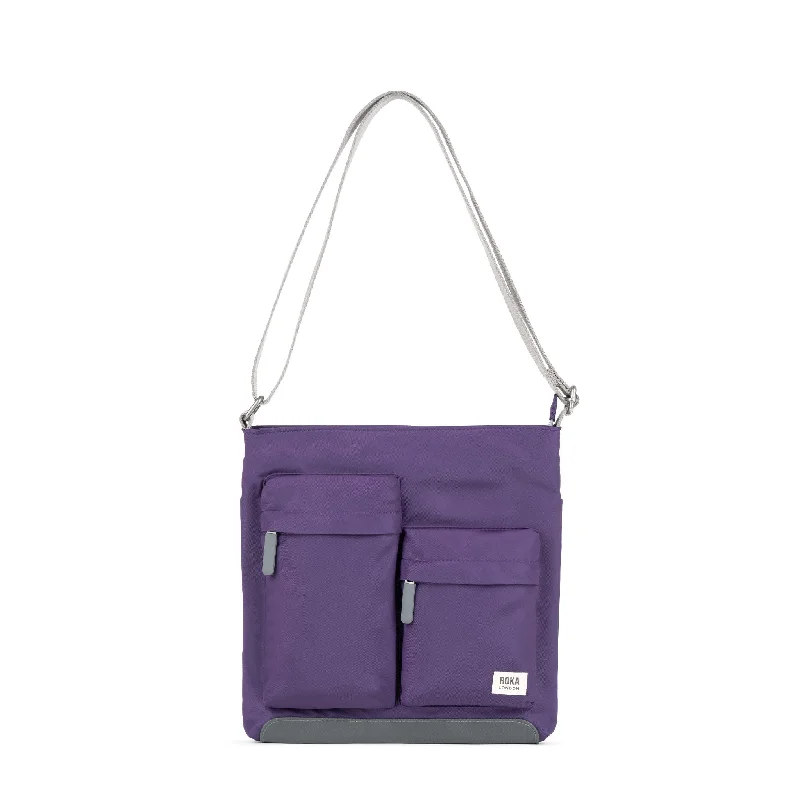 Waterproof Nylon Crossbody Bag in Navy Blue for Outdoor Hiking TripsKennington M Majestic Purple Recycled Nylon