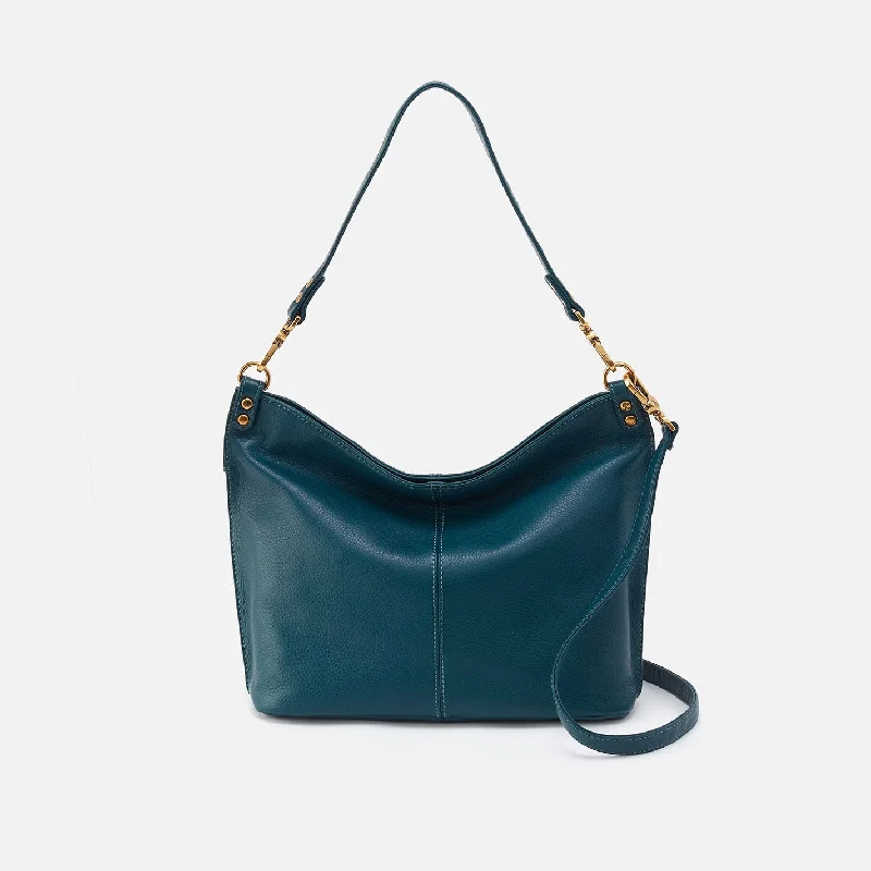 Suede Crossbody Bag in Olive Green for Fall Fashion StatementsPier Shoulder Bag In Pebbled Leather - Midnight Teal