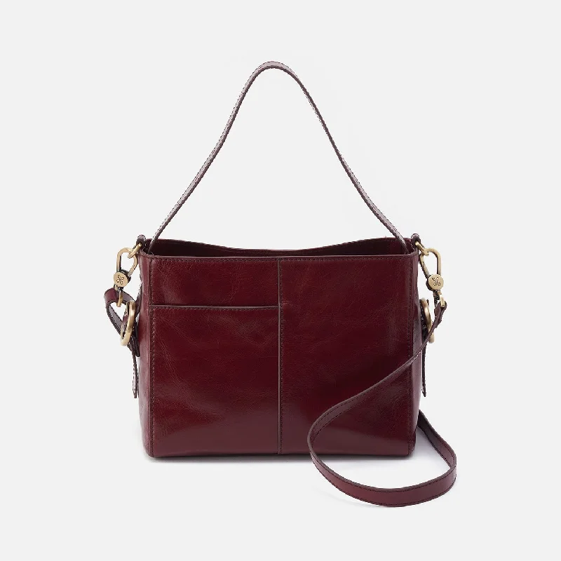 Women's Crossbody Bag with Chain Strap in Gold for a Glamorous TouchRender Small Crossbody In Polished Leather - Winterberry