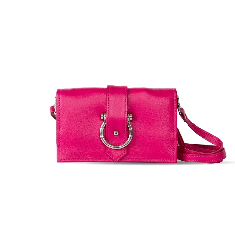 Silver Fuchsia Oil Leather