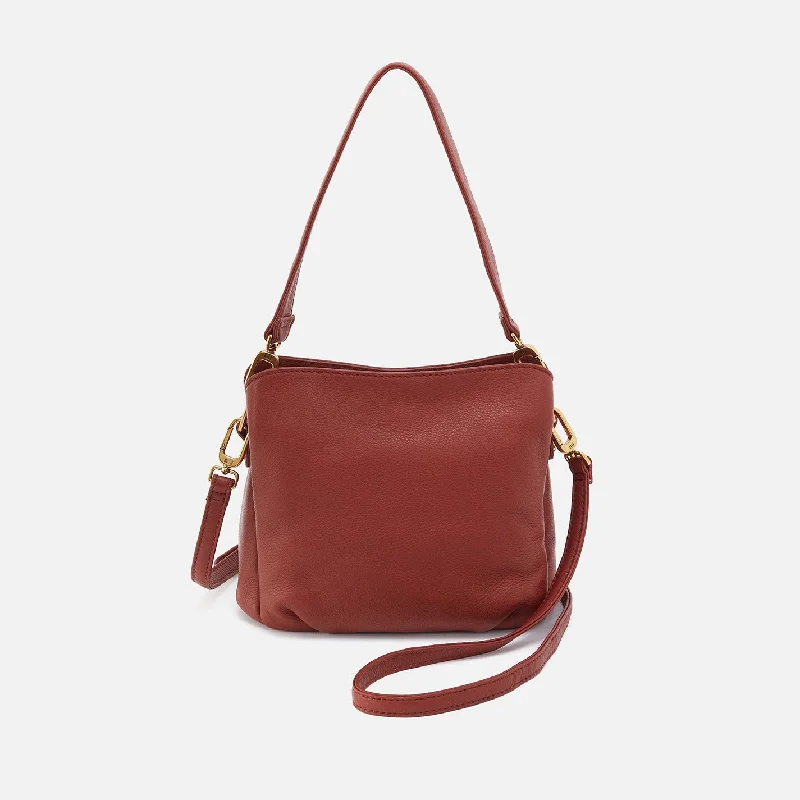 Plus - size Women's Crossbody Bag in Burgundy for Ample StorageStarr Convertible Shoulder Bag In Pebbled Leather - Rust