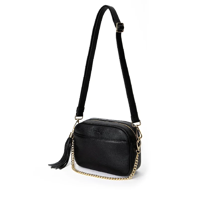 Metallic Crossbody Bag in Silver for New Year's Eve and Special CelebrationsThe Bestie Crossbody Bag V2 (Black / Gold)